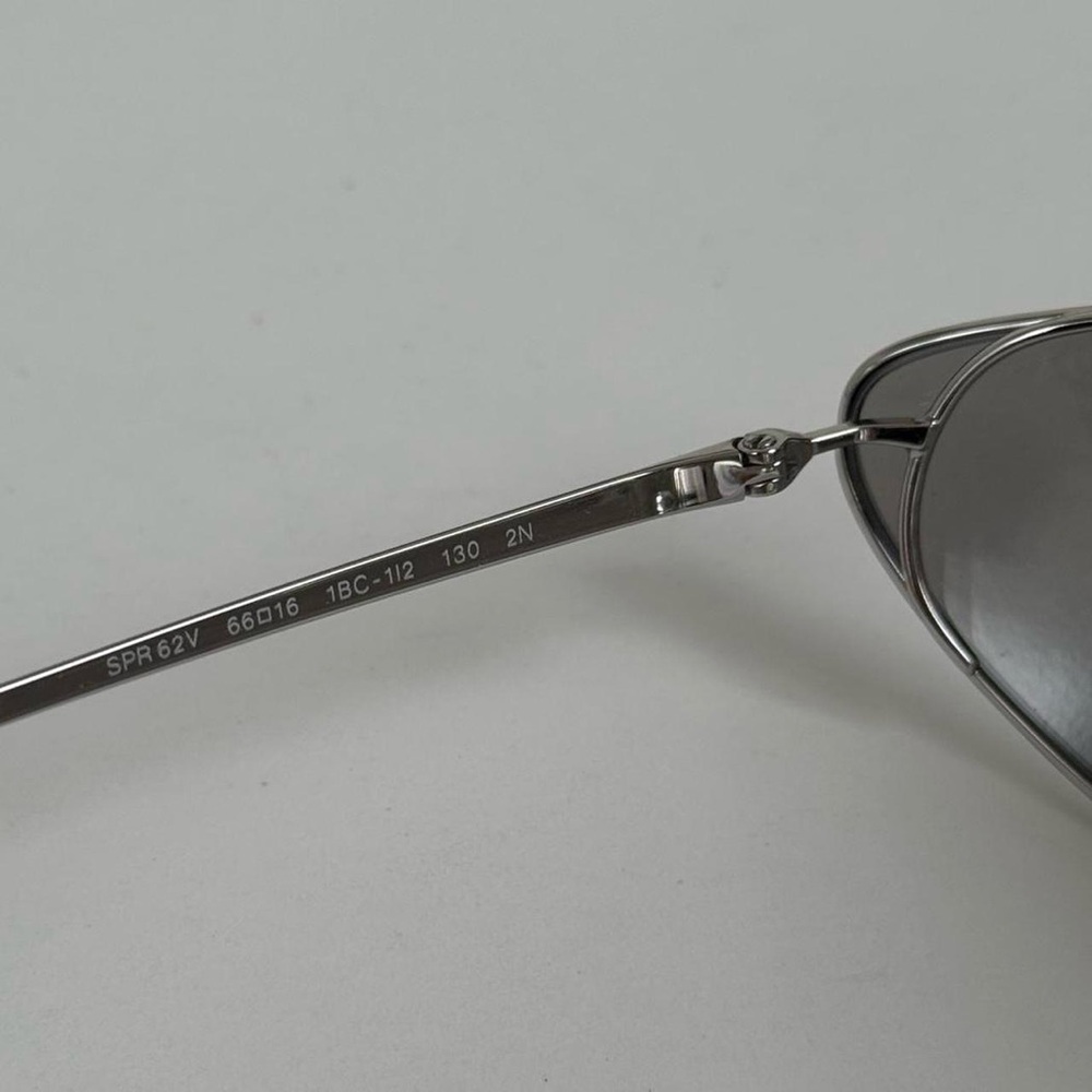 PRADA Aviator Silver Metal Sunglasses with Gray Lenses - Picture 7 of 8